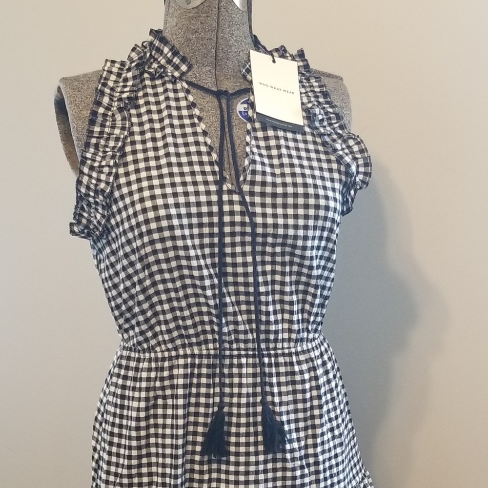 Black and white gingham dress